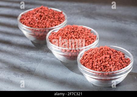 Semi organici di aciote - Bixa Orellana Foto Stock