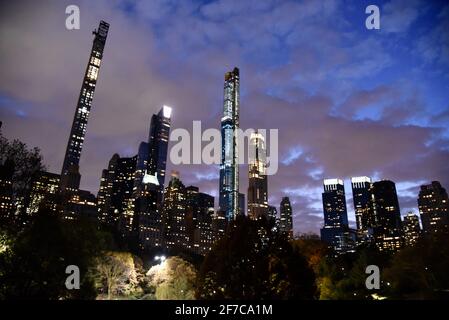 Vista da Central Park, New York Foto Stock