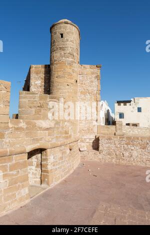 Scala la Kasbah al porto di Essaouira in Marocco Foto Stock