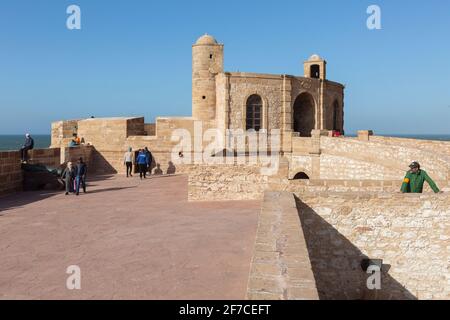 Scala la Kasbah al porto di Essaouira in Marocco Foto Stock