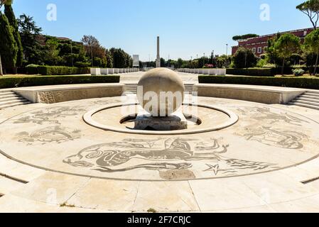 Foro Italico, Mosaico, Sport, Roma, Lazio, Italia, Europa Foto Stock