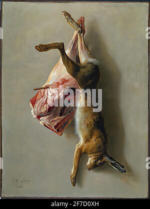 Jean-Baptiste Oudry - Agnello a gamba lepre 1742 Foto Stock