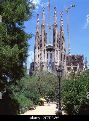 La facciata della Natività, Sagrada Família Basílica, Barcellona, provincia di Barcelona, Catalogna, Spagna Foto Stock