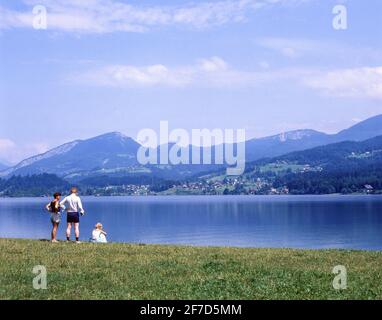 Lago Hallstatt, Hallstatt, Salzkammergut, Austria superiore, la Repubblica d' Austria Foto Stock