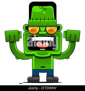 Cartoon allegro Monster cartoon segno per la stampa, in fumetti, Moda Illustrazione Vettoriale