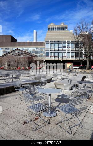 La vista del Centro della Scienza dalla Plaza.Harvard University.Cambridge.Massachusetts.USA Foto Stock