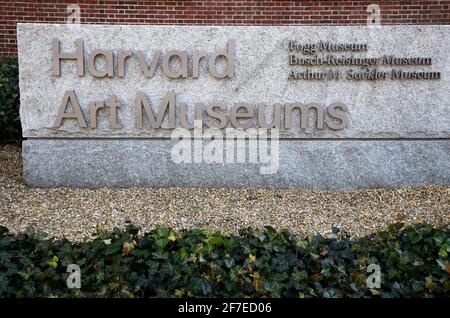 Lapide di Harvard Art Museums/Fogg Museum.Busch-Reisinger Museum/Arthur M.Sackler Museum.Harvard University.Cambridge.Massachusetts.USA Foto Stock