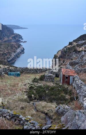 Sheep Fank, Isola di Raasay, Scozia Foto Stock