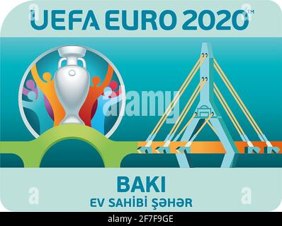 UEFA EURO 2020 Logo Città ospitante Baku Foto Stock