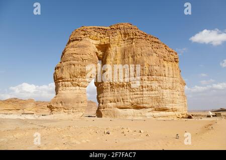 Famoso Elephant Rock ad al Ula, Arabia Saudita Foto Stock