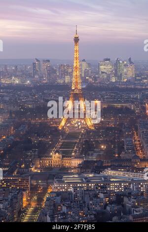 La Torre Eiffel, Parigi, Francia, Europa Foto Stock