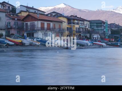 Feriolo, pittoresco borgo sulle sponde del Lago maggiore.Piemonte,Italia. Foto Stock