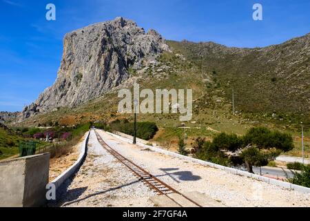 Sentiero escursionistico la Cuna sopra il passo Zafarraya tra Andalucía e Granada, Spagna, Europa Foto Stock