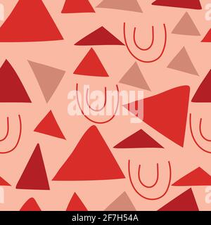 Triangoli geometrici vettoriali motivo senza giunture per carta da parati, tessuto , superficie, moda , sfondo,piastrella, stazionaria, arredamento, arredamento ecc. Illustrazione Vettoriale