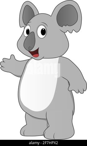 Illustrazione cartoon di un koala Foto Stock