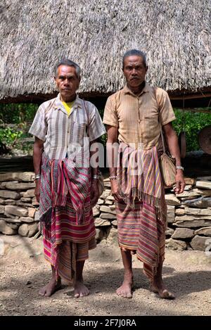 Boti Tribe, Timor, NTT prese @il villaggio di Boti, KIE, Nusa Tenggara Timur Foto Stock