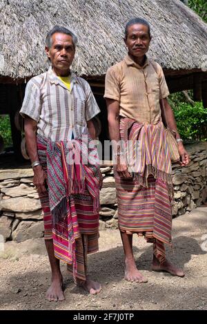 Boti Tribe, Timor, NTT prese @il villaggio di Boti, KIE, Nusa Tenggara Timur Foto Stock