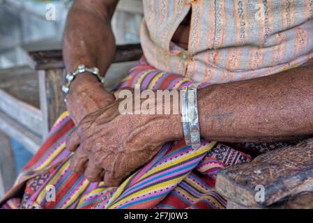 Boti Tribe, Timor, NTT prese @il villaggio di Boti, KIE, Nusa Tenggara Timur Foto Stock