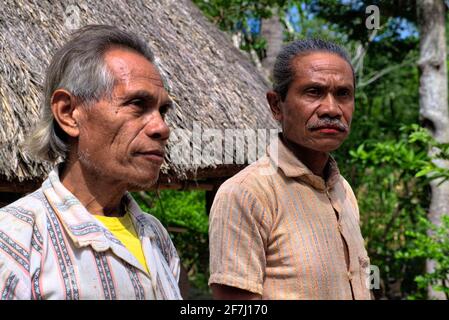 Boti Tribe, Timor, NTT prese @il villaggio di Boti, KIE, Nusa Tenggara Timur Foto Stock