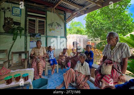 Preso @il villaggio di Boti, Timor, Nusa Tenggara Timur Foto Stock