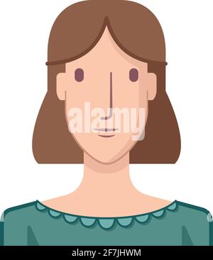 Illustrazione di una giovane donna disegnata in stile piatto. Illustrazione Vettoriale