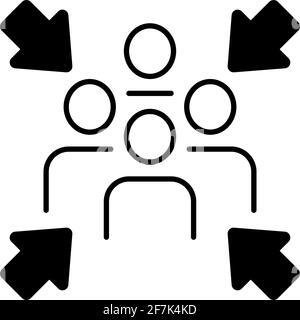 Icona lineare del punto di assieme Illustrazione Vettoriale
