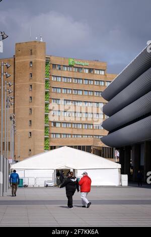 L'Holiday Inn vicino alla stazione degli autobus di Preston, Lancashire, Regno Unito. Foto Stock