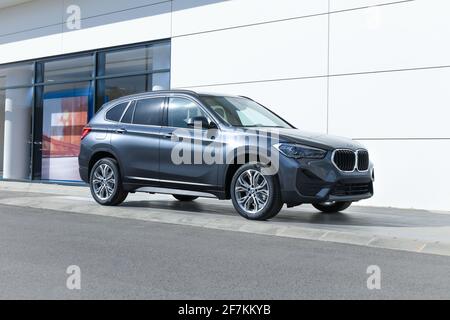 BARCELLONA, SPAGNA-8 APRILE 2021: BMW X1 (F48, seconda generazione) sDrive18i Foto Stock