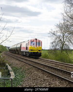 Treno di traino per motori elettrici diesel di classe 60 di autocisterne Foto Stock