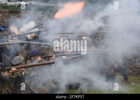 Mostra Sealed Knot al castello di Dumbarton, Scozia Foto Stock