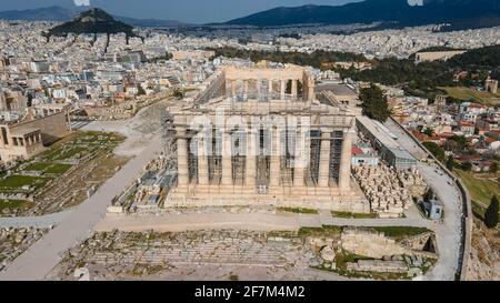 Acropoli di Atene Foto Stock