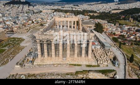 Acropoli di Atene Foto Stock