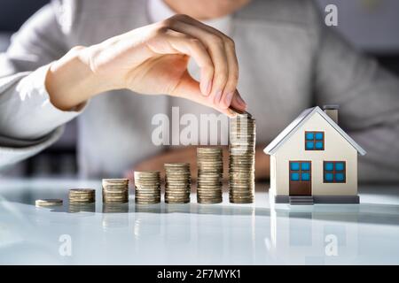 Mercato immobiliare investimenti immobiliari e imposte Foto Stock