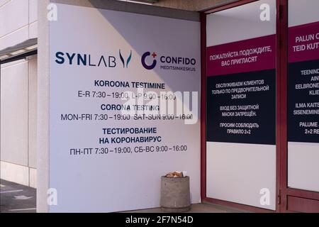 SYNLAB offre una gamma completa di moderni servizi di laboratorio medico. Diagnostica medica. Foto Stock