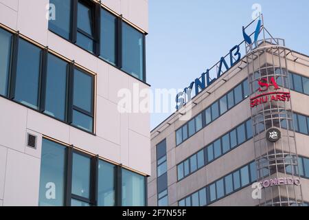 SYNLAB offre una gamma completa di moderni servizi di laboratorio medico. Diagnostica medica. Foto Stock