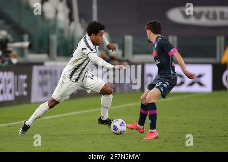 Torino, Italia. 07 aprile 2021. Weston McKennie (Juventus FC) durante la Juventus FC vs SSC Napoli, la serie calcistica italiana A a Torino, Italia, aprile 07 2021 Credit: Independent Photo Agency/Alamy Live News Foto Stock