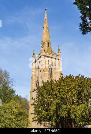 St Andrew's Church a Ombersley, Worcestershire, Inghilterra. Foto Stock