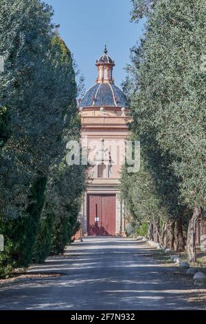 Certosa di Ara Christi. 16 ° secolo e dichiarato un bene di interesse culturale nella città di Puig in provincia di Valencia, Spagna, Europa Foto Stock