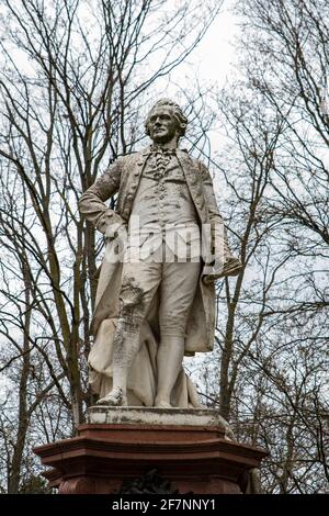 Monumento Gotthold Ephraim Lessing era uno scrittore, filosofo, drammaturgo, pubblicista e critico d'arte tedesco, e un rappresentante eccezionale degli Enli Foto Stock