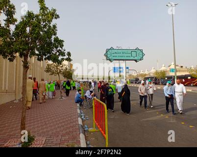Tenda di Hajj a Mina, Makkah KSA. Foto Stock