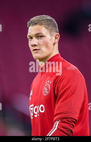 AMSTERDAM, PAESI BASSI - 8 APRILE: Portiere Kjell Scherpen di Ajax durante la partita della UEFA Europe League tra Ajax e COME Roma a Johan Cruijff sono Foto Stock