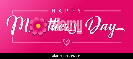 Happy Mothers giorno congrats concetto. Stile d'arte decorativo. Poster Creative Mother's Day, al miglior MOM di sempre. Modello di disegno astratto isolato. Beaut Illustrazione Vettoriale