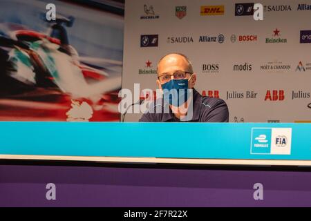 Roma, Italia. 09 aprile 2021. 9 aprile 2021, Roma, circuito di Roma, ABB Formula e WM Roma: Conferenza stampa, Christian Silk (NIO 333 FE Team) (Svizzera/Croazia OUT) Credit: SPP Sport Press Photo. /Alamy Live News Foto Stock