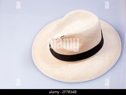 Cappello tradizionale Antioquia - cappello tradizionale fatto della palma di Iraca. Foto Stock