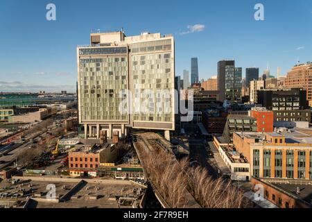 Meatpacking District e Chelsea a New York visto dal Whitney Museum venerdì 26 marzo 2021. (© Richard B. Levine) Foto Stock