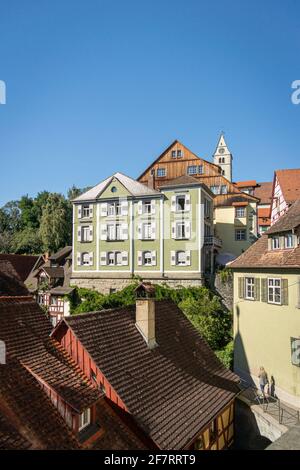 Meersburg, Germania, Settembre 2016 - Vista sui tetti della città di Meersburg, Germania Foto Stock