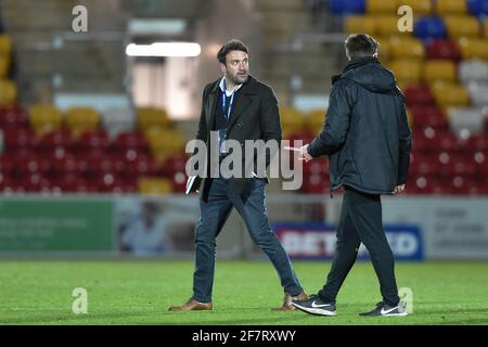 York, Regno Unito. 09 aprile 2021. James Ford Head Coach of York City Knights a metà tempo a York, Regno Unito il 4/9/2021. (Foto di Richard Long/News Images/Sipa USA) Credit: Sipa USA/Alamy Live News Foto Stock