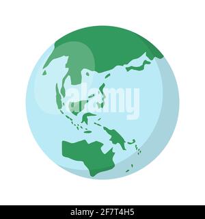 Terra moderna e semplice, grande design per qualsiasi scopo. Illustrazione del vettore di rete isolato. Terra del pianeta. Mappa del mondo. Illustrazione Vettoriale