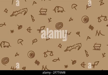 Schema astratto con semplice illustrazione vettoriale degli elementi disegnati a mano Illustrazione Vettoriale