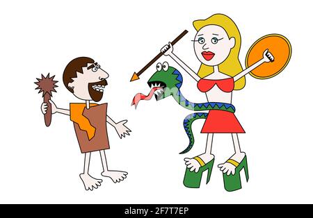 Nono lavoro di Ercole, cintura della regina amazzonica Hippolyte in stile tiraggio a mano per T-shirt, cappuccio, biancheria da letto, zaino, cuscino, giocattoli, carta da parati. uomo Illustrazione Vettoriale